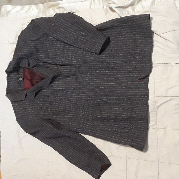 Vintage Lane Bryant Brown Pinstripe Blazer 16 - Picture 4 of 8